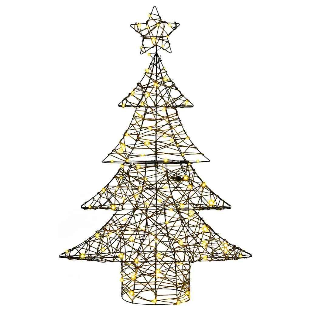 Vidaxl - Sapin de Noël avec 120 LED Blanc chaud 150 cm Rotin vidaXL 42018991 - Image 6