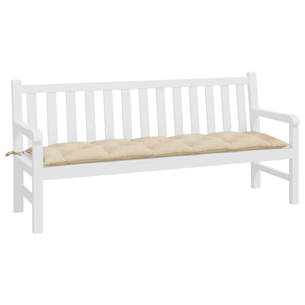 Coussin de banc de jardin beige 180x50x7 cm tissu oxford P102 - Image 3