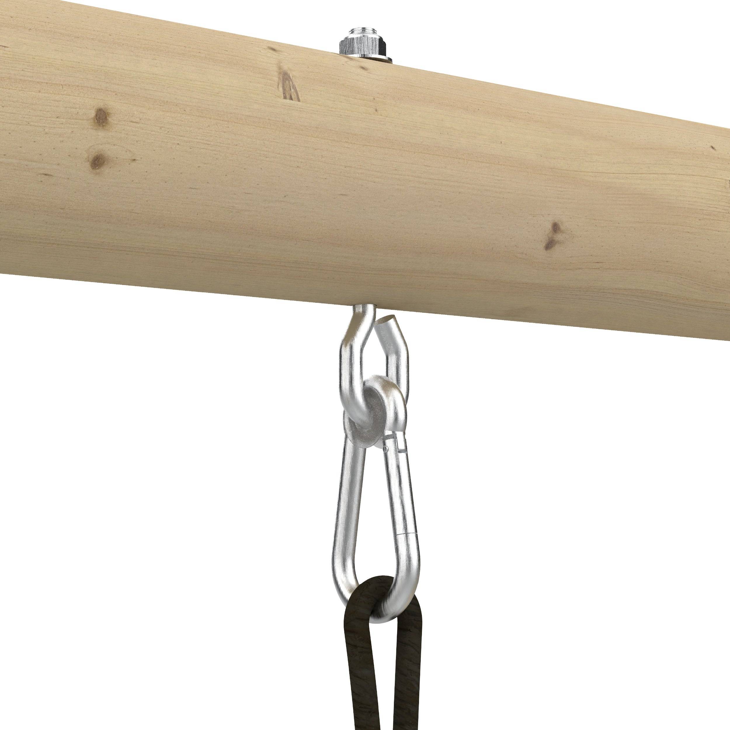 Tp Toys - Station de jeux en bois Arbousier FSC H.190 cm avec balançoire, vis-à-vis, toboggan et kit d’ancrage – TP TOYS - Image 5