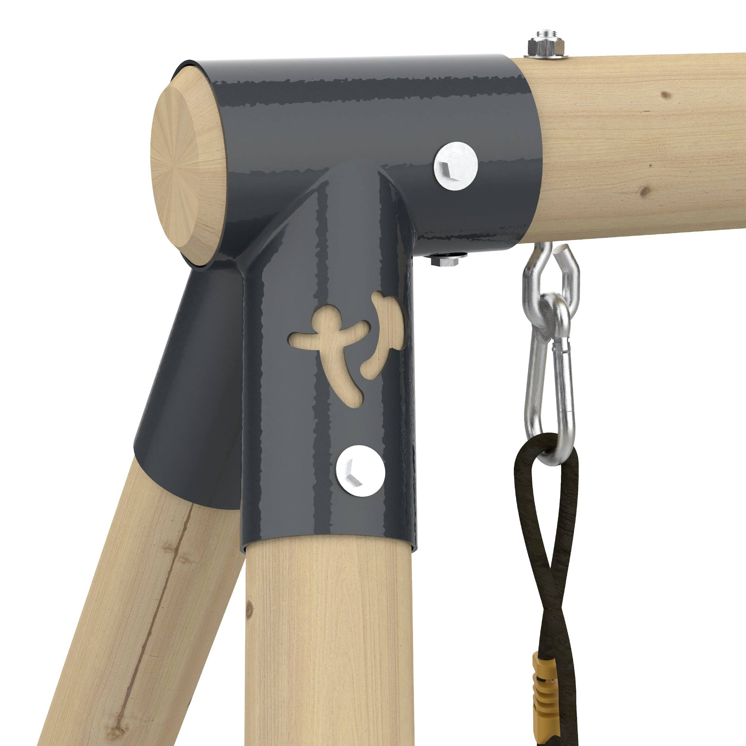 Tp Toys - Station de jeux en bois Arbousier FSC H.190 cm avec balançoire, vis-à-vis, toboggan et kit d’ancrage – TP TOYS - Image 3