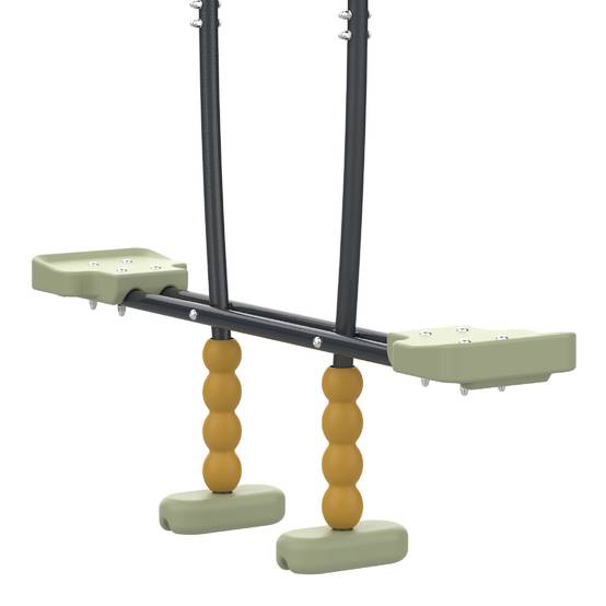 Tp Toys - Station de jeux en bois Arbousier FSC H.190 cm avec balançoire, vis-à-vis, toboggan et kit d’ancrage – TP TOYS - Image 6