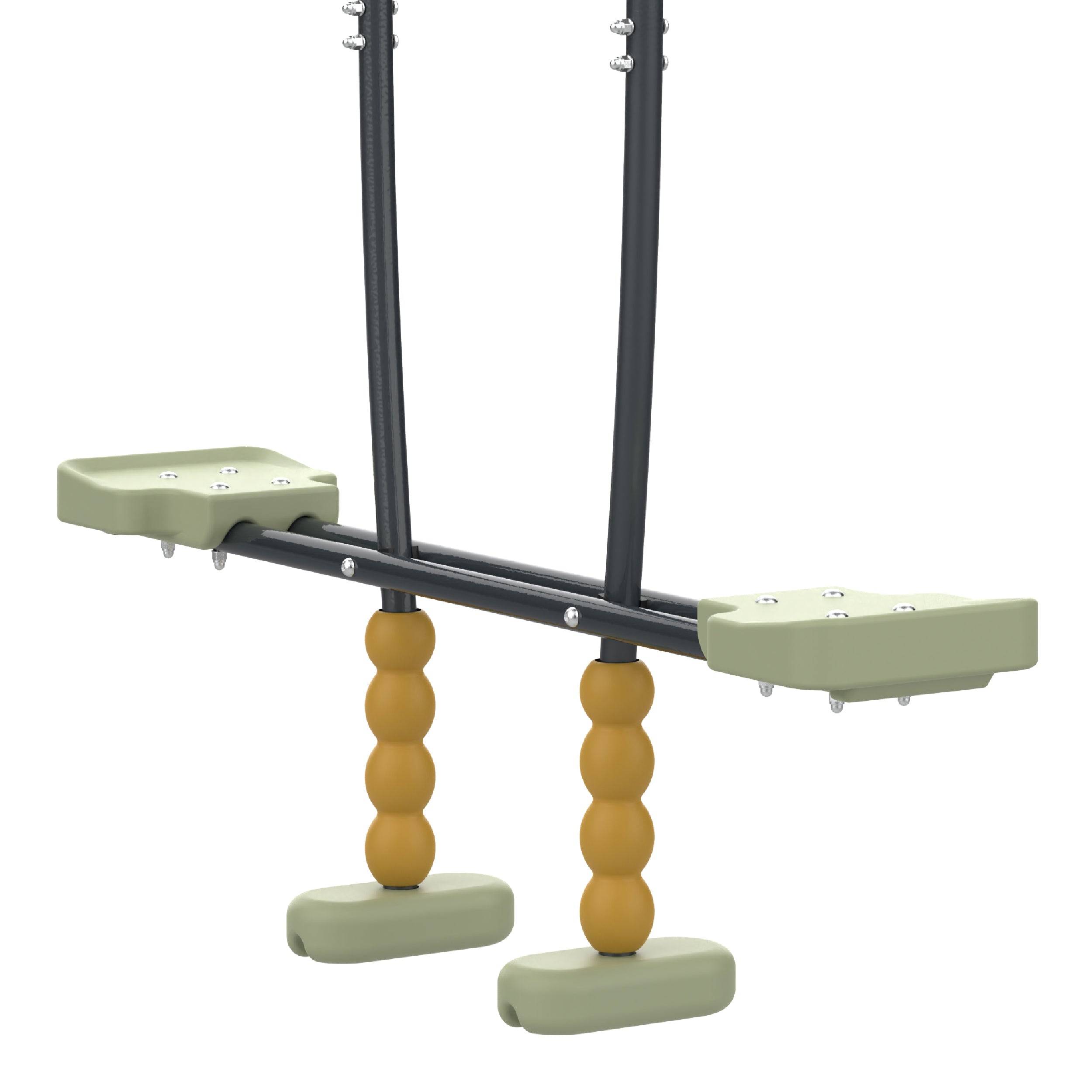 Tp Toys - Station de jeux en bois Arbousier FSC H.190 cm avec balançoire, vis-à-vis, toboggan et kit d’ancrage – TP TOYS - Image 6