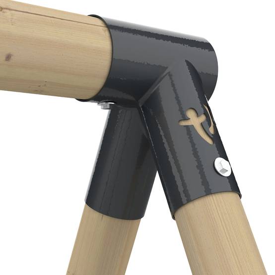 Tp Toys - Station de jeux en bois Arbousier FSC H.190 cm avec balançoire, vis-à-vis, toboggan et kit d’ancrage – TP TOYS - Image 8
