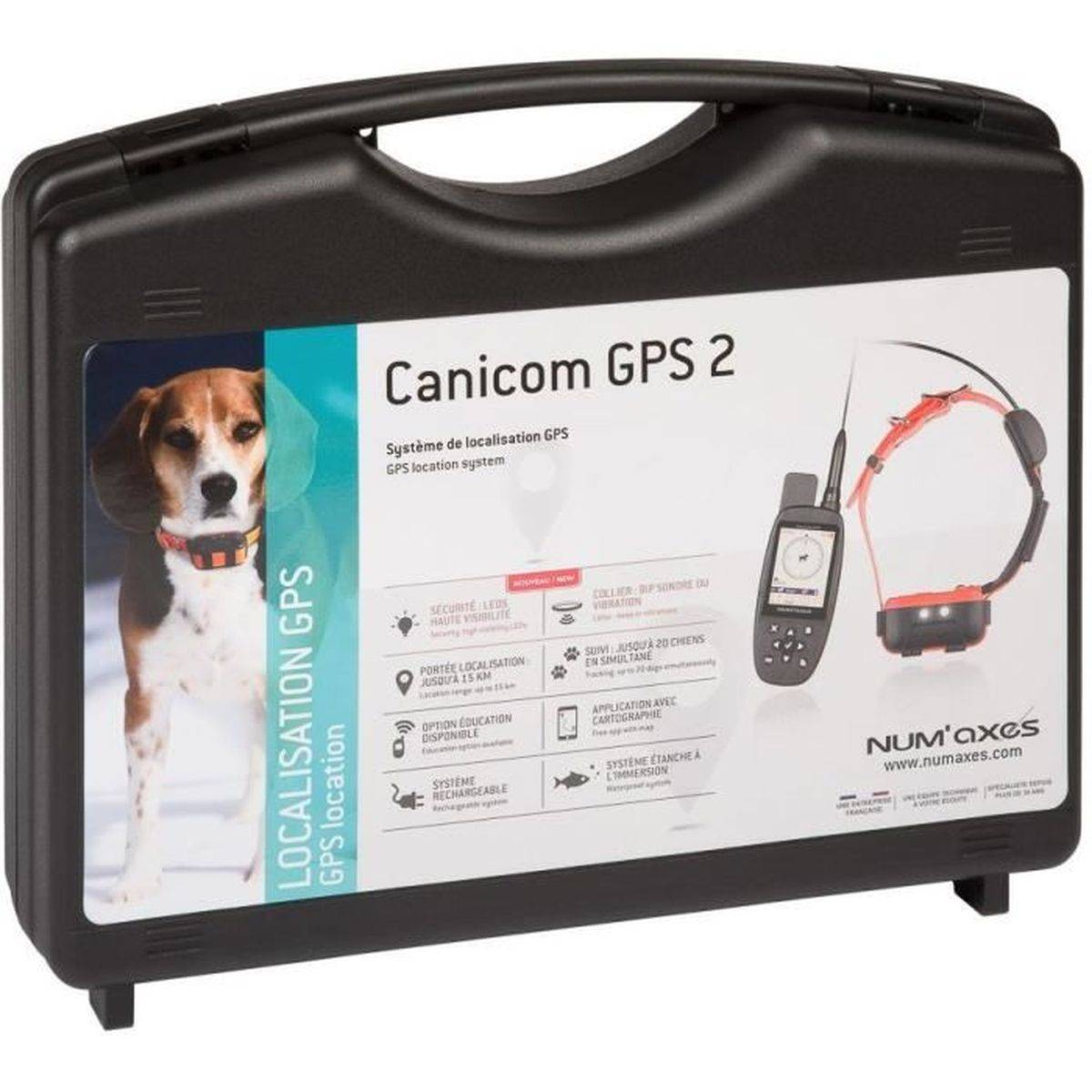 Système de suivi GPS pour chien Canicom GPS 2, traque temps réel + éducation, télécommande, étanchéité IP67 - NUM'AXES - Image 2