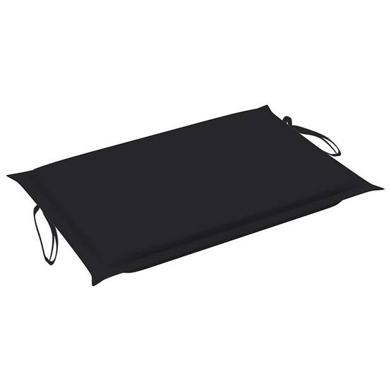 Chaise longue de jardin bois acacia avec coussin 184 x 55 x 64 cm, Noir - PANGIVO - Image 9