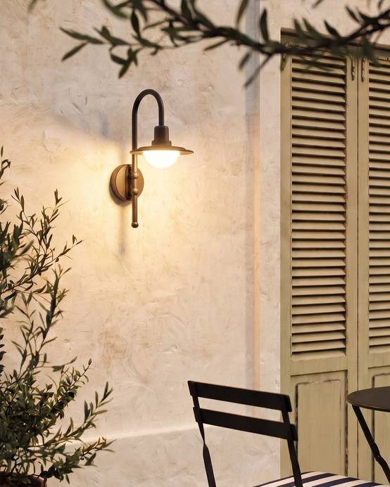 Beliani - Lampe murale pour l'extérieur Aluminium Noir PORTELO - Beliani - Image 1
