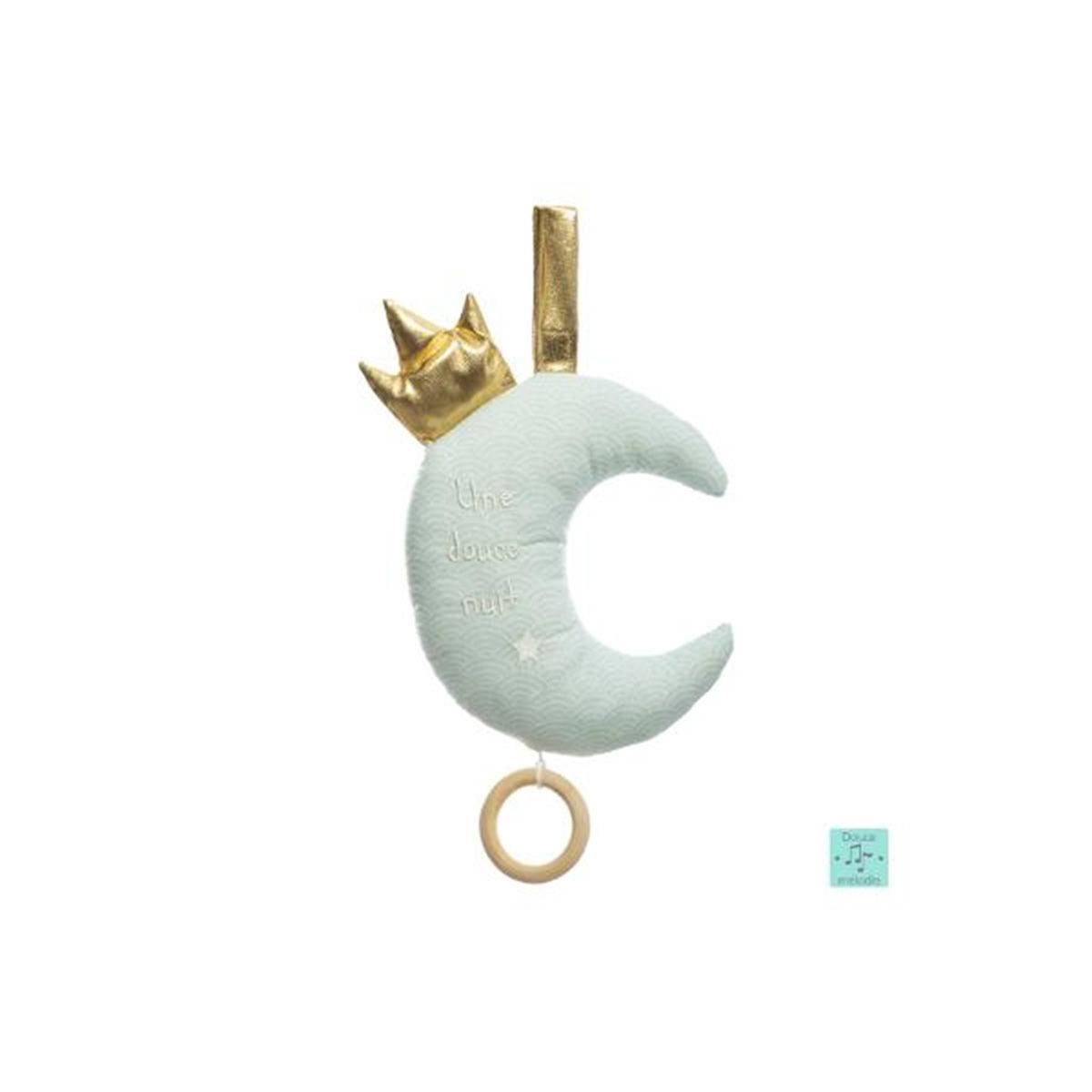 Coussin Musical Enfant "Lune" 37cm Bleu - Image 1