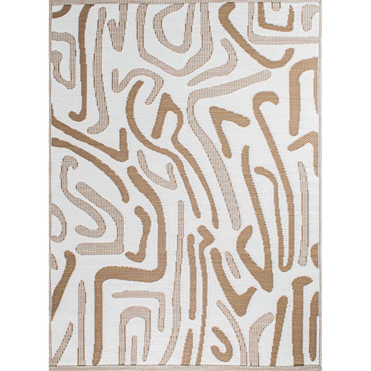 Jardindeco - Tapis extérieur en polypropylène Spargi 1741 beige 150 x 220 cm - Image 1