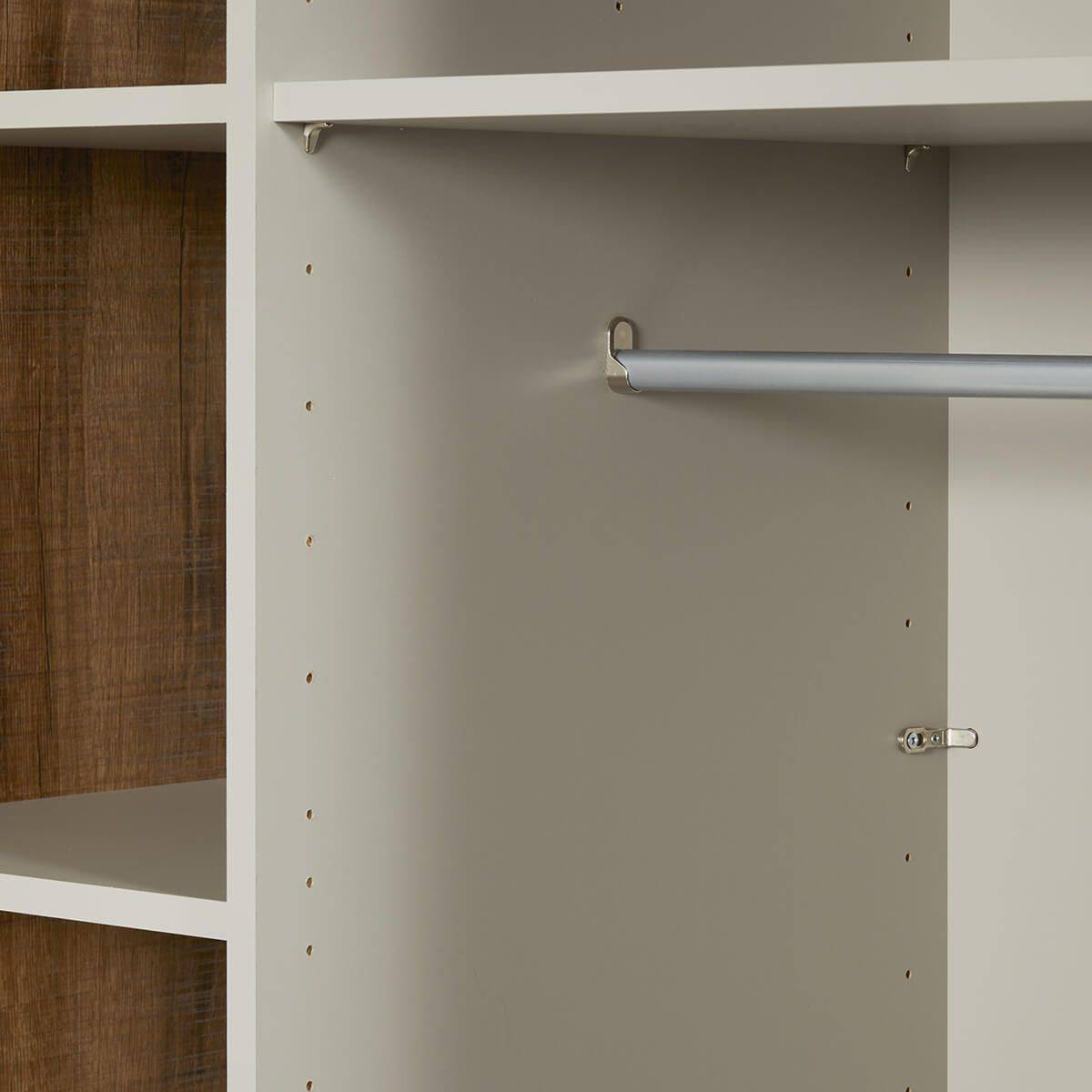 ALTOBUY - Armoire portes coulissantes 245cm aspect chêne artisan et graphite - ANDES - Image 10