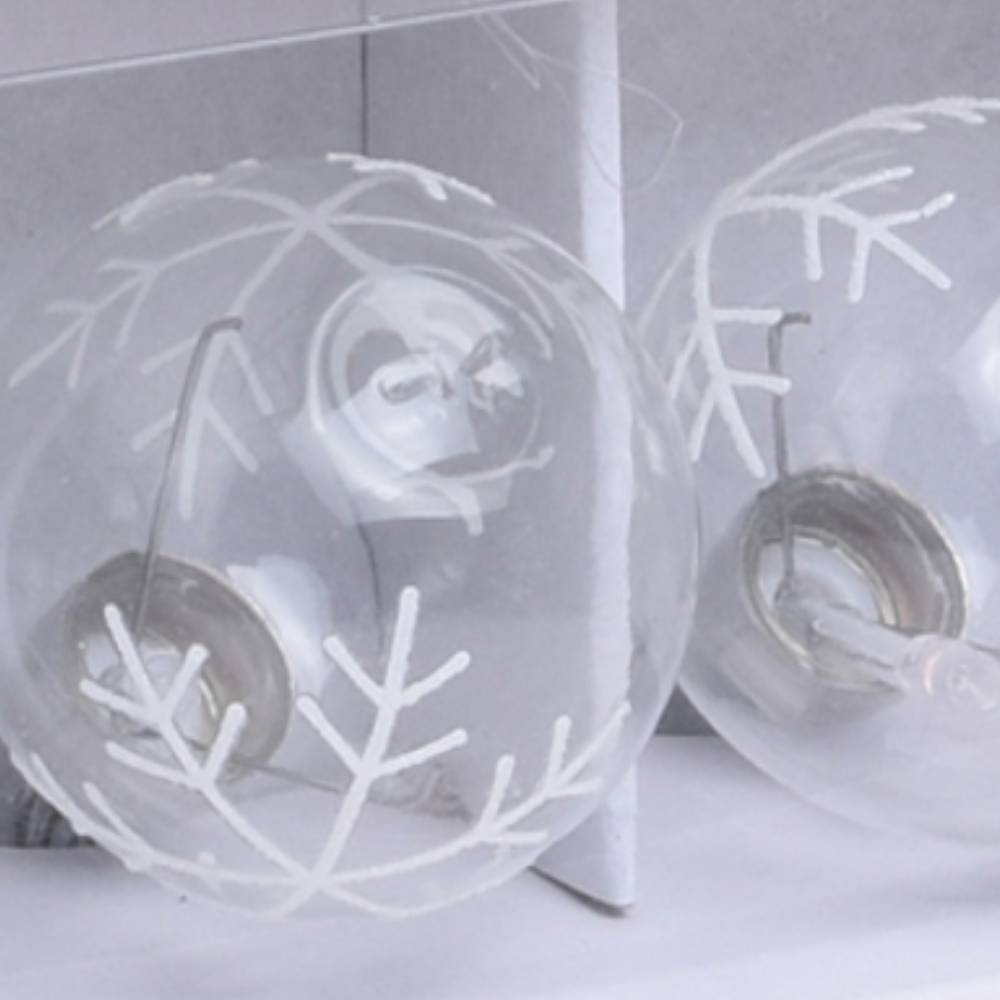 Sans Marque - Guirlande lumineuse boules flocons 20 LED blanc chaud 7 m - Image 2