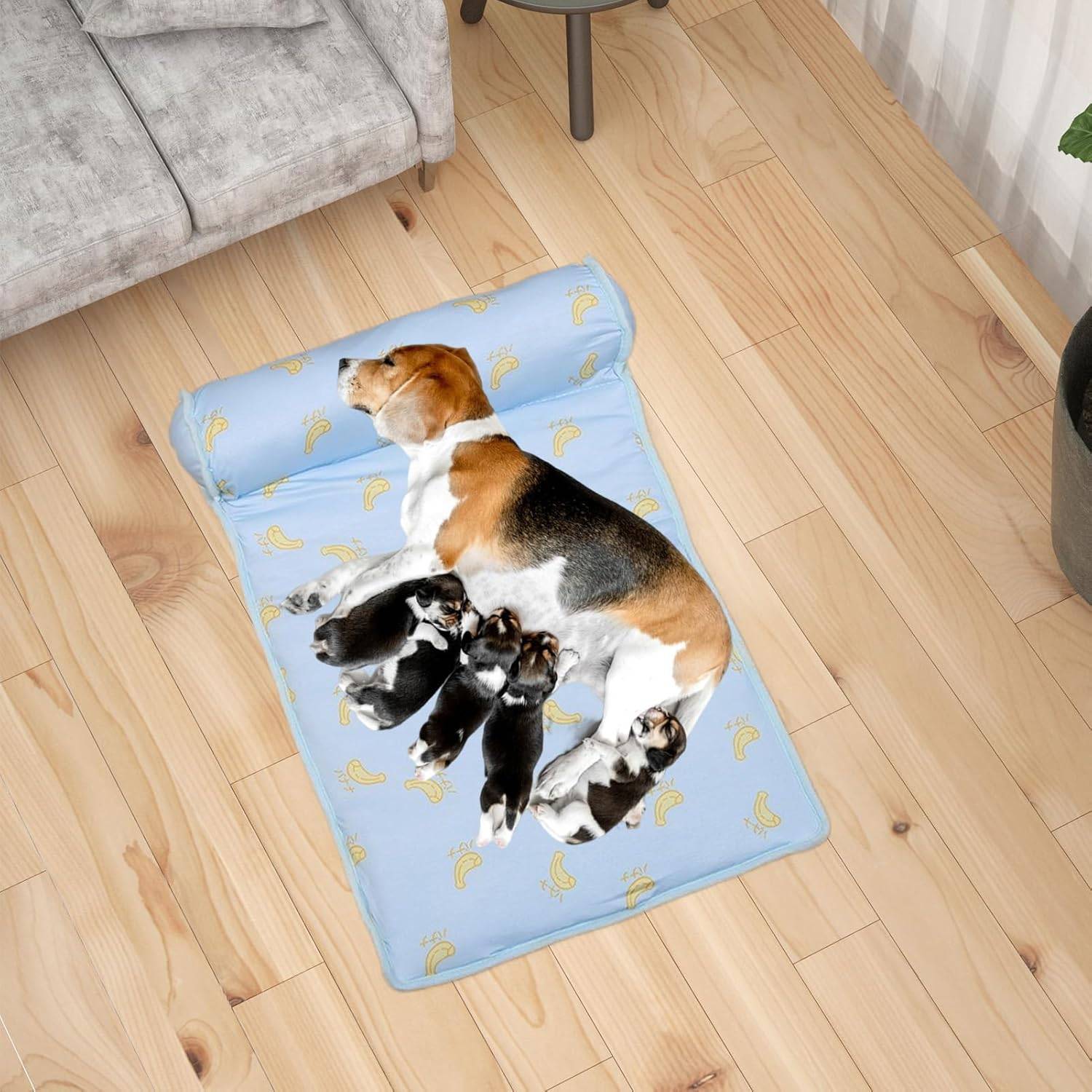 Tapis rafraîchissant pour chien & chat - Soie glacée instantanée - Lavable & portable - Idéal été - Living123 - Image 3