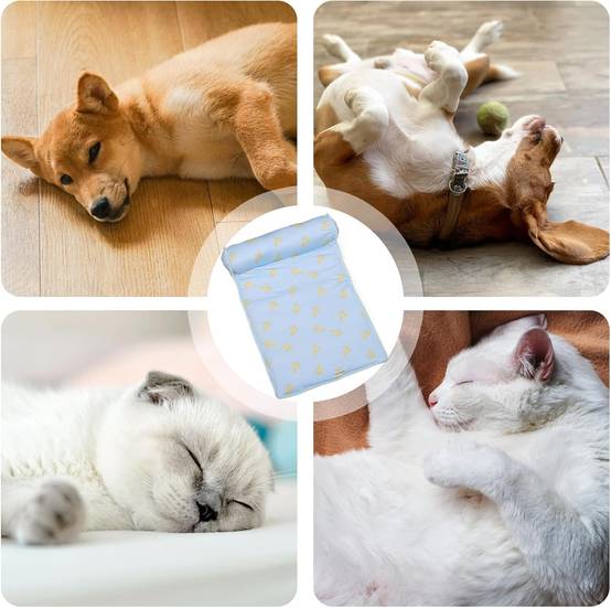 Tapis rafraîchissant pour chien & chat - Soie glacée instantanée - Lavable & portable - Idéal été - Living123 - Image 4