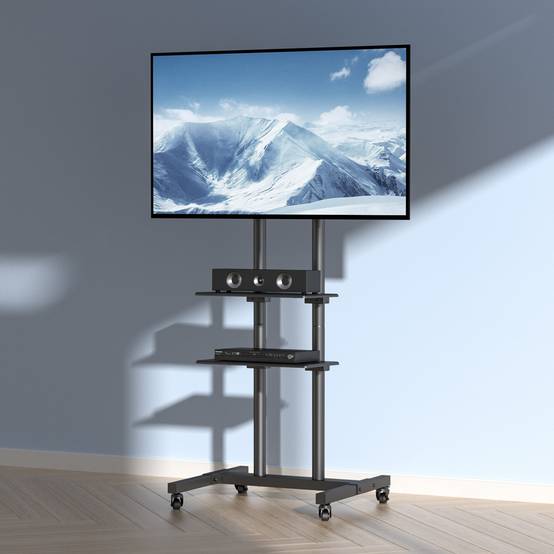 VEVOR Support TV sur pied universel 32-70'', hauteur réglable 151-170cm, charge 60kg, VESA 400x600mm. - Image 8
