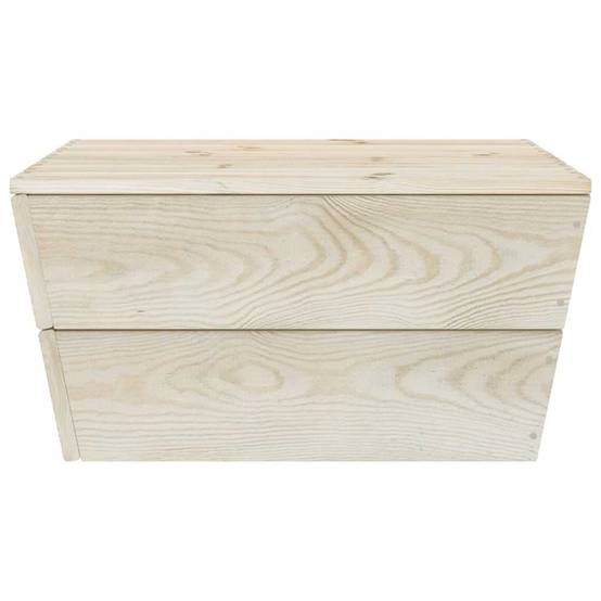 2 pcs Tables de jardin | Table d'extérieur 60x60x30 cm Bois d'épicéa imprégné - Image 4