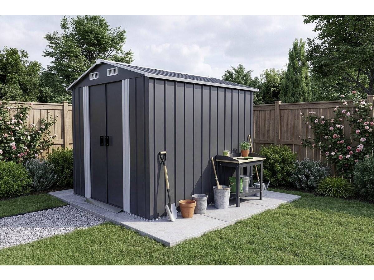 Habitat Et Jardin - Abri De Jardin Métal Avec Portes Coulissantes "boston" - 4.12 M² - Gris -habitat Et Jardin - Image 2