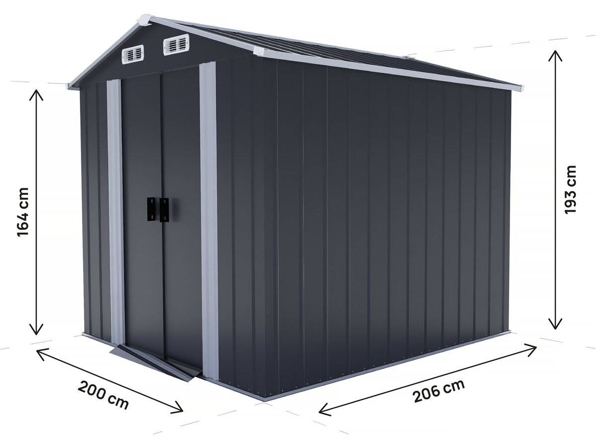 Habitat Et Jardin - Abri De Jardin Métal Avec Portes Coulissantes "boston" - 4.12 M² - Gris -habitat Et Jardin - Image 3