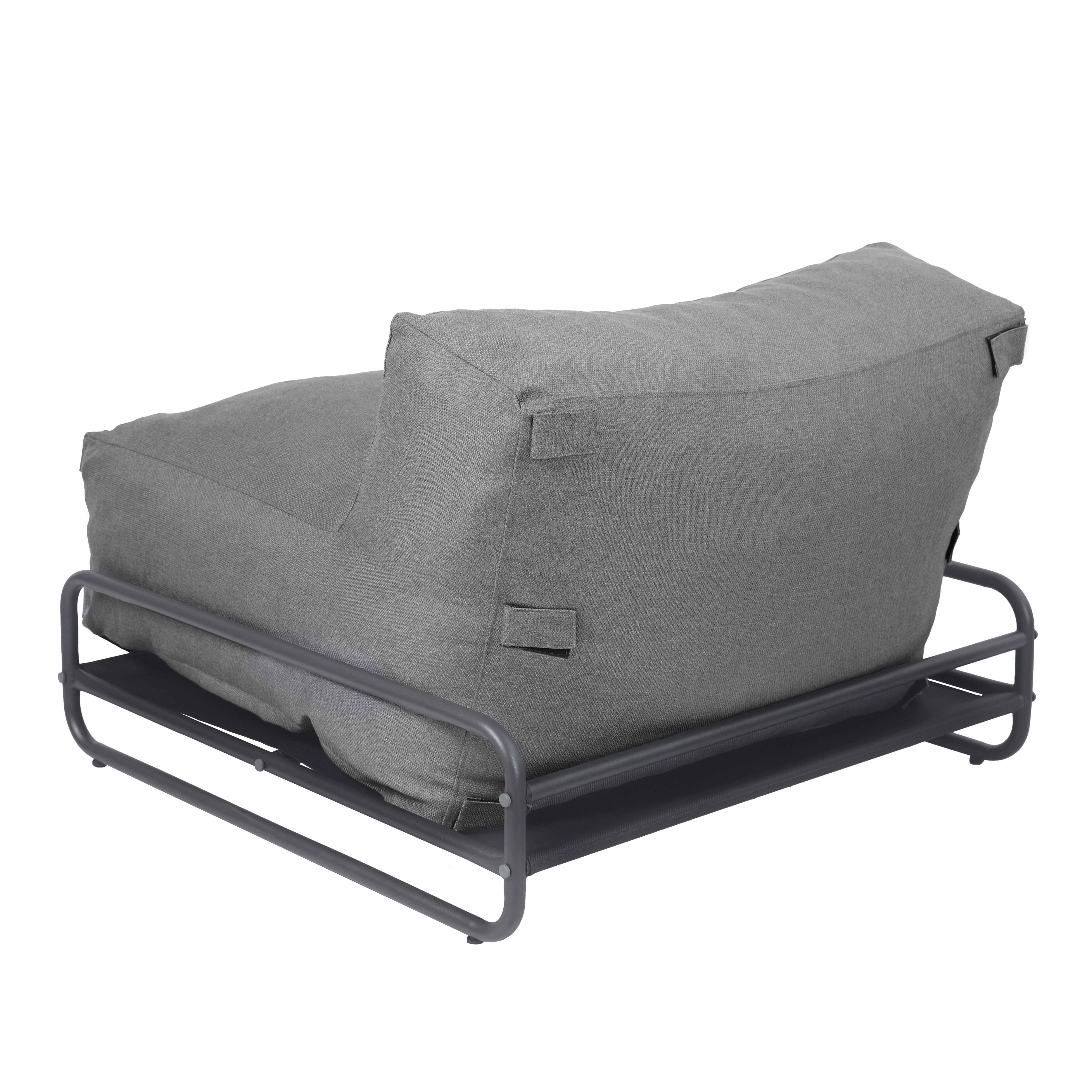 Oviala - Chauffeuse pour salon de jardin modulable avec structure gris Mixi - Oviala - Image 6