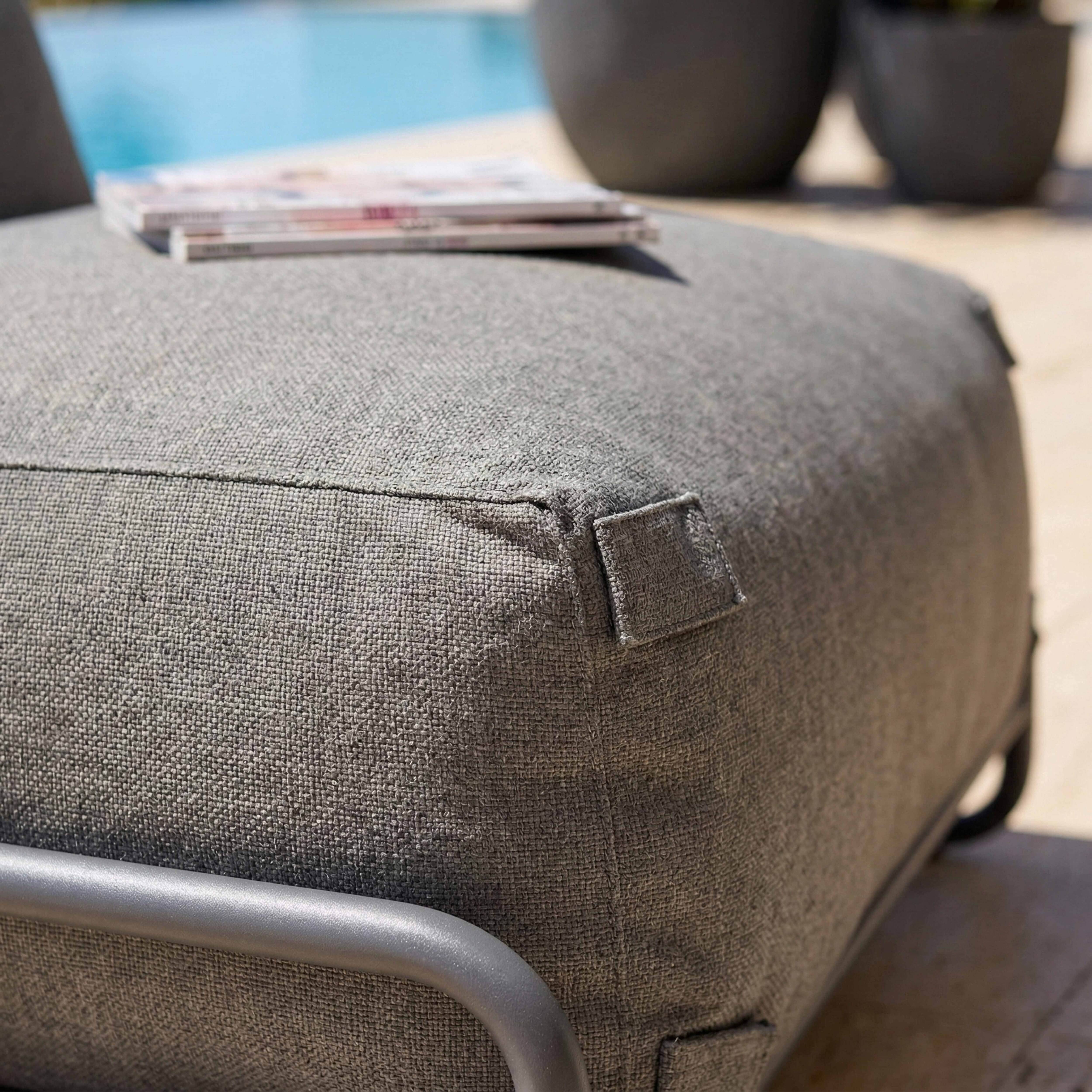 Oviala - Chauffeuse pour salon de jardin modulable avec structure gris Mixi - Oviala - Image 3
