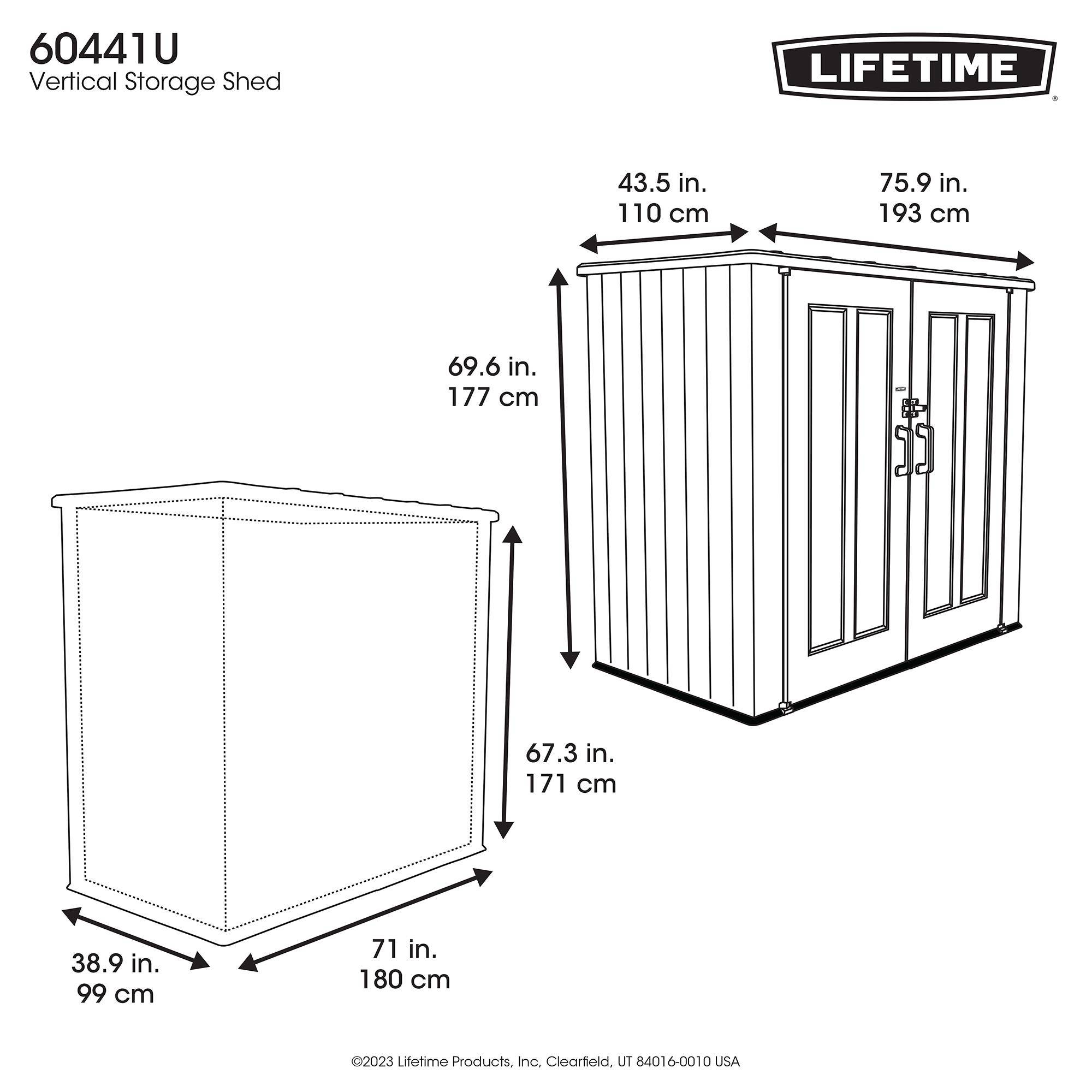 Lifetime - Abri résine Utility Shed 3067L / 3m3 LIFETIME #60441U - Image 8
