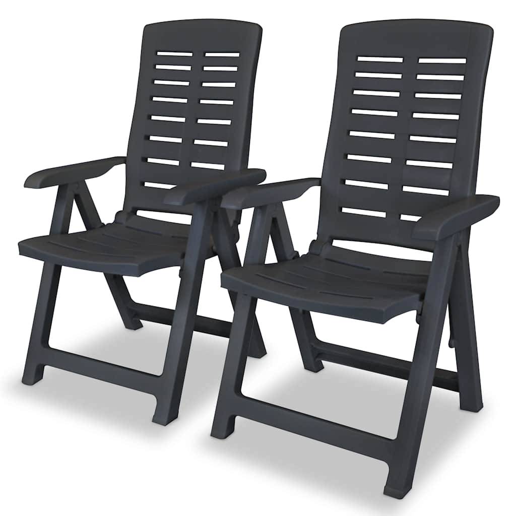 Vidaxl - Ensemble de bistro 3 pcs-Salons de jardin Plastique Anthracite - Image 4