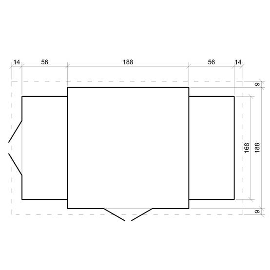 Timbela - Abri de jardin en bois et range bûches extérieur I206xL328xH218 cm / 3,53+0,97+0,97 m² avec sol traité - 19 mm d’épaisseur - Timbela M389+M389G - Image 6