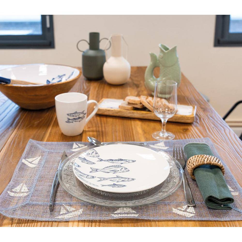 Aubry Gaspard - Lot de 6 sets de table en sinamay Petit bateau - Image 2