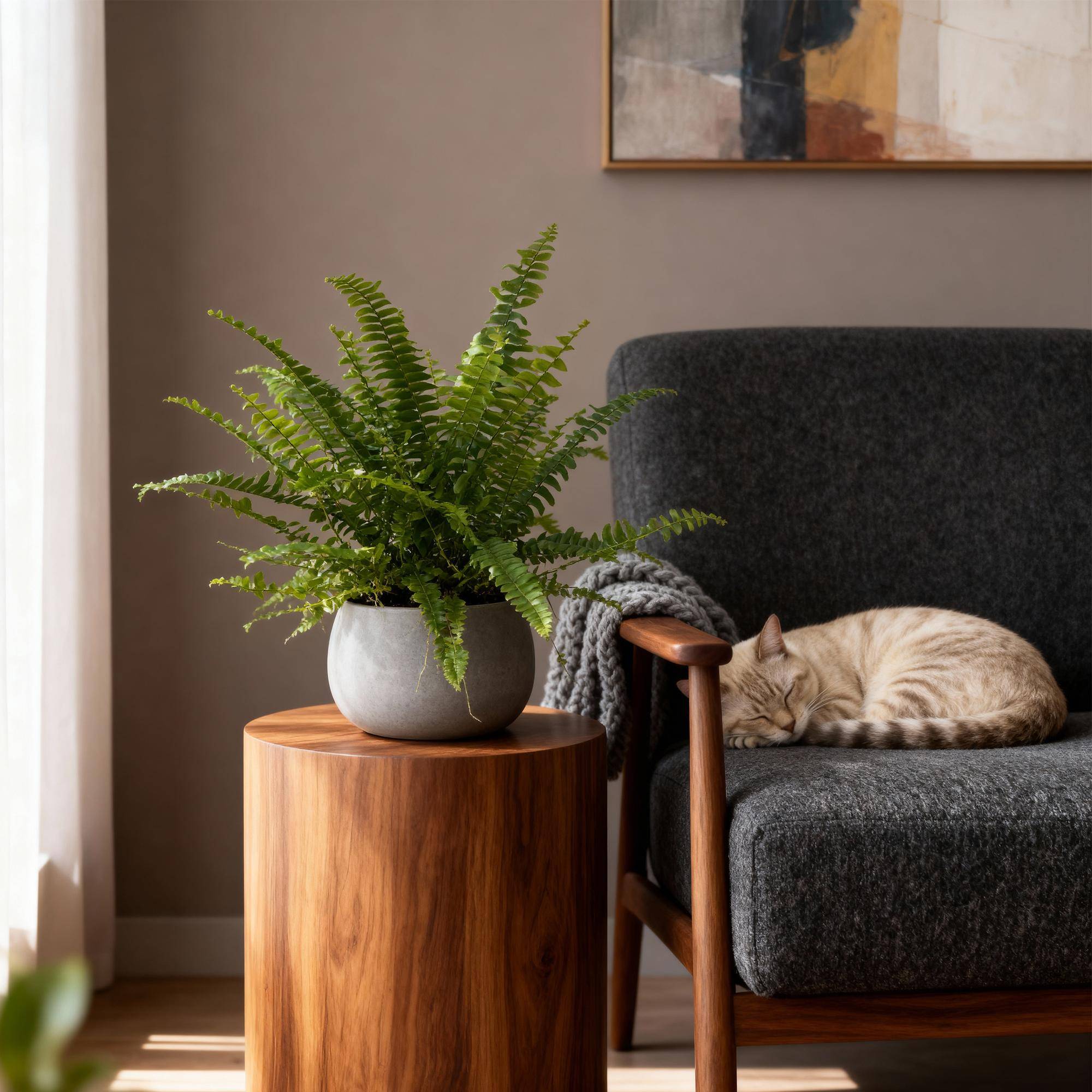 Nephrolepsis exaltata Green Lady - Pet-friendly - Pot de 12cm - Hauteur 25-30cm - 2 plantes - Sans cache-pot - Plantes d'intérieur - Image 4