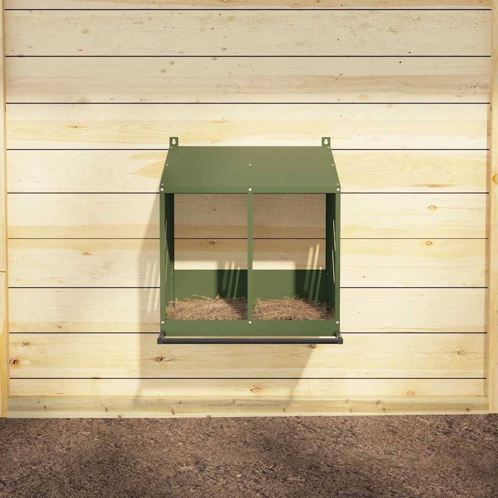 Pondoir à Poules 2 Compartiments en Métal Nichoir de Ponte pour Poulailler – ComfortXL Outdoor Living - Image 2