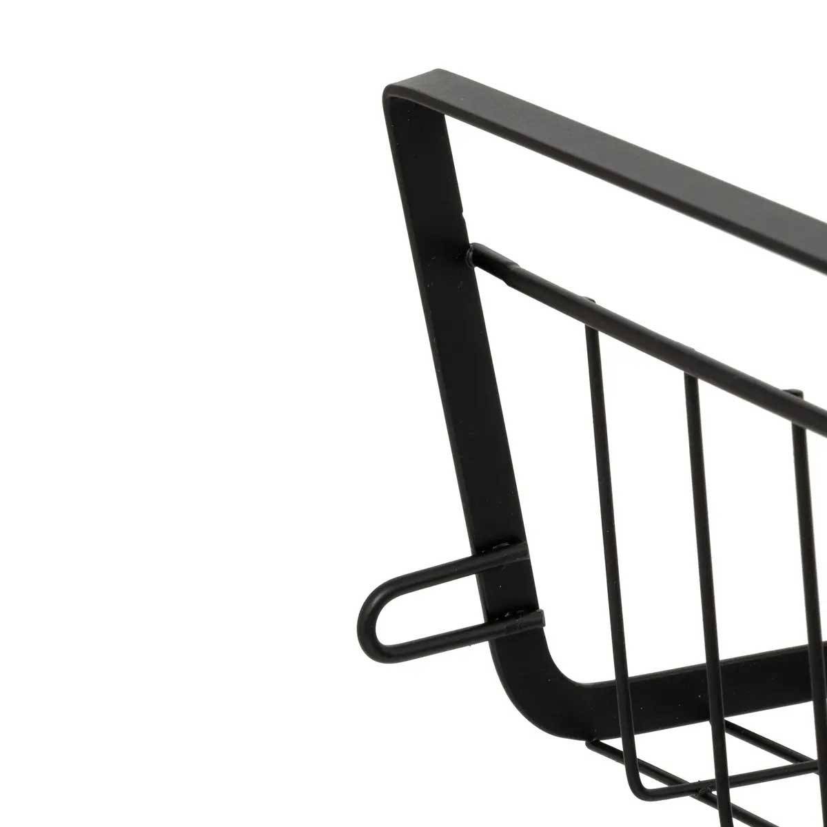 Panier à Suspendre en Métal "Dressing" 31cm Noir - Image 4