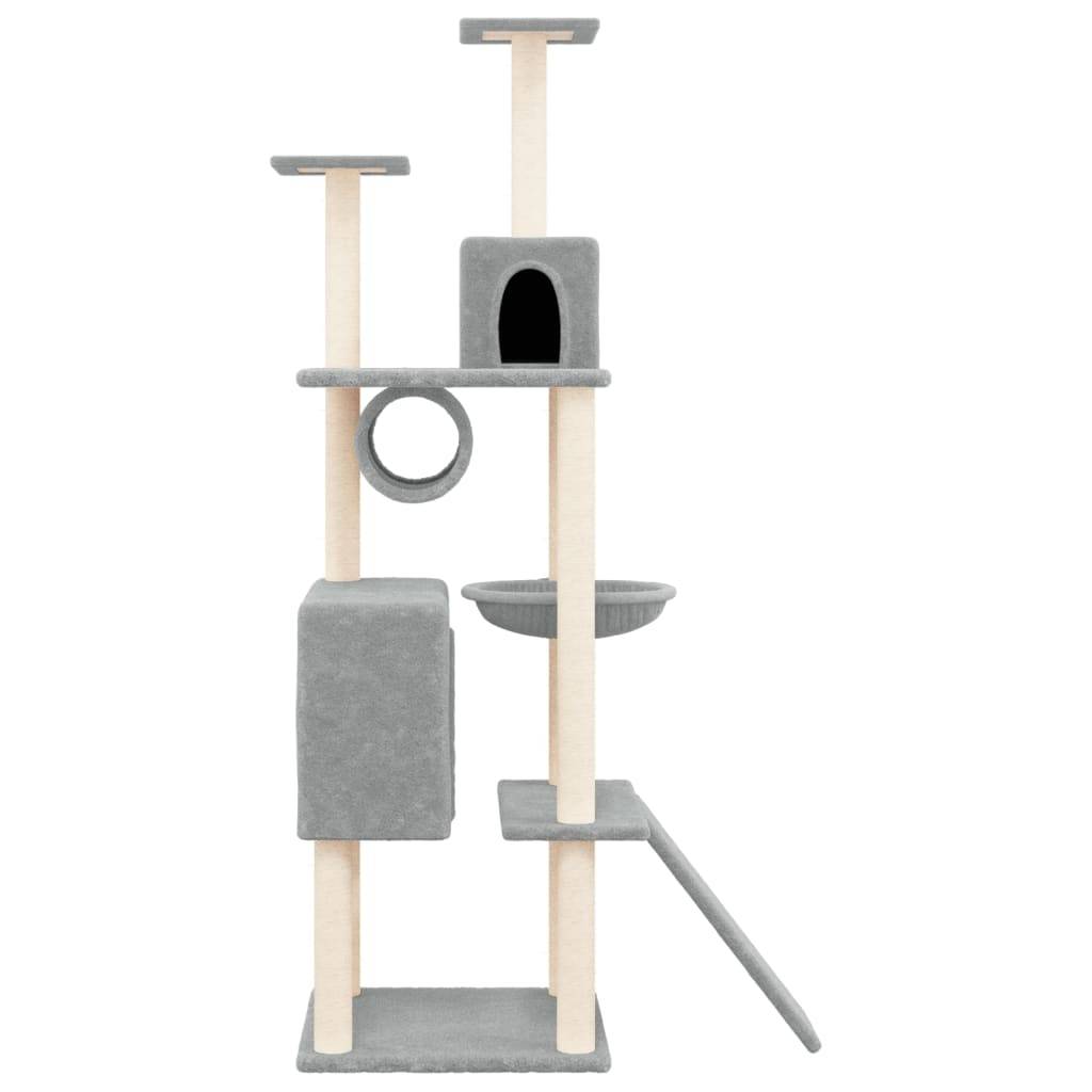 Vidaxl - Arbre à chat avec griffoirs en sisal Gris clair 168 cm vidaXL 171700 - Image 8