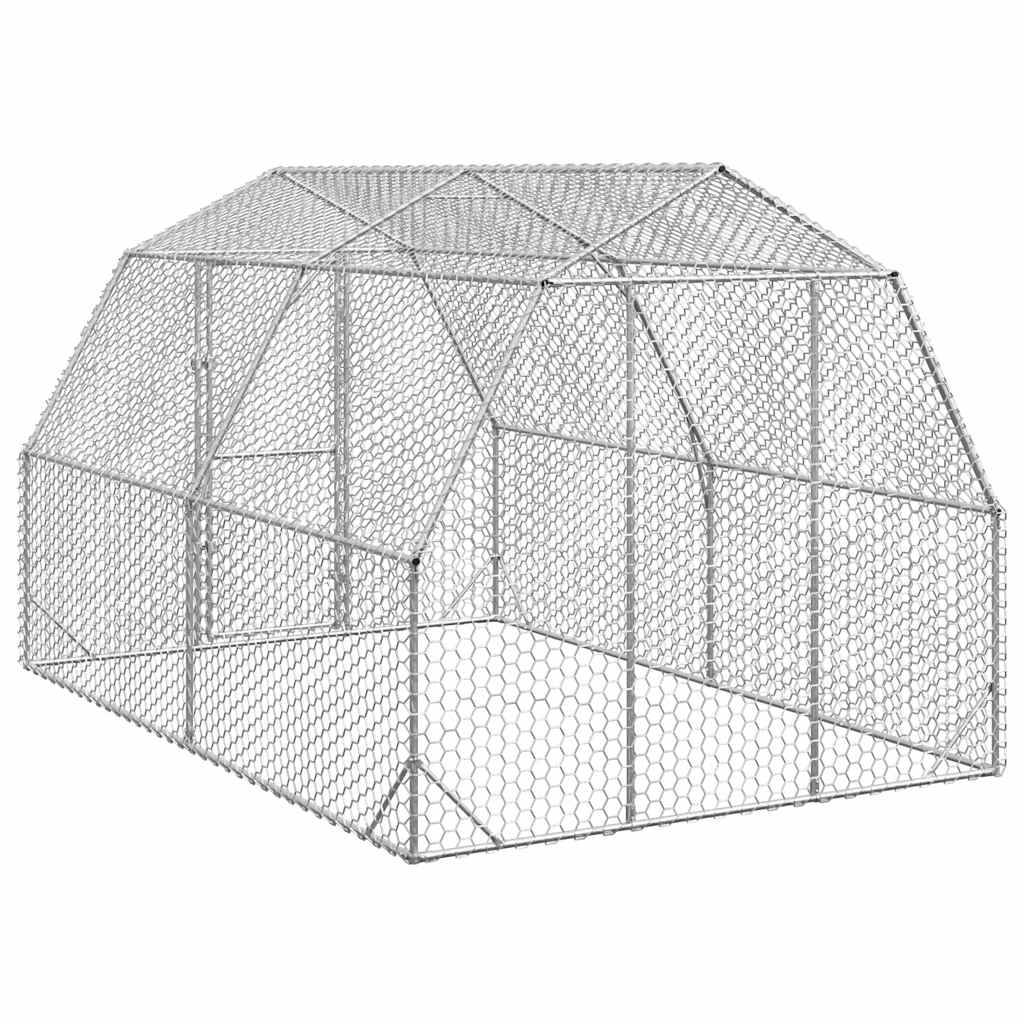 Poulailler acier argent 2,5 x 4 x 2,25 m - Prolenta premium p3181.5 - Image 5