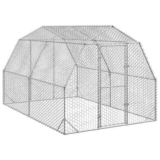 Poulailler acier argent 2,5 x 4 x 2,25 m - Prolenta premium p3181.5 - Image 2