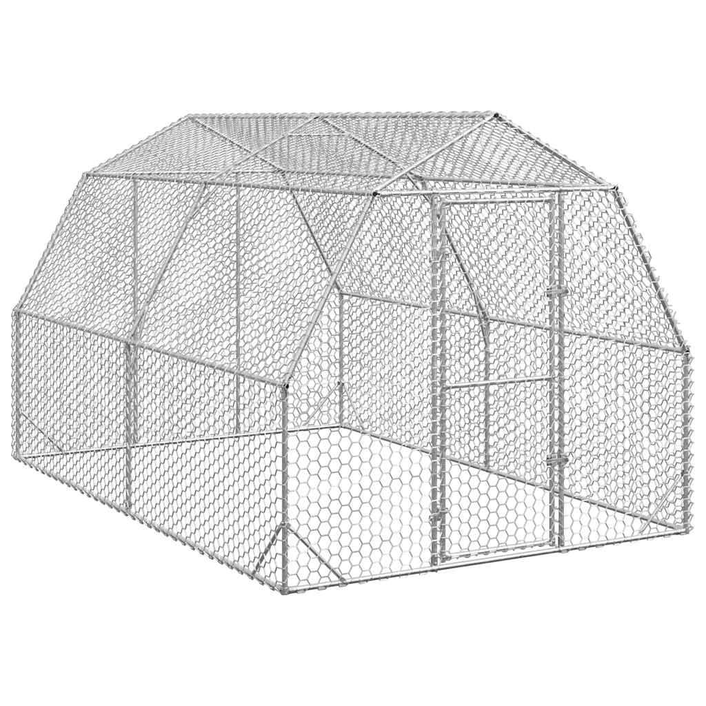 Poulailler acier argent  2,5 x 4 x 2,25 m  - Prolenta premium p3181.5 - Image 2