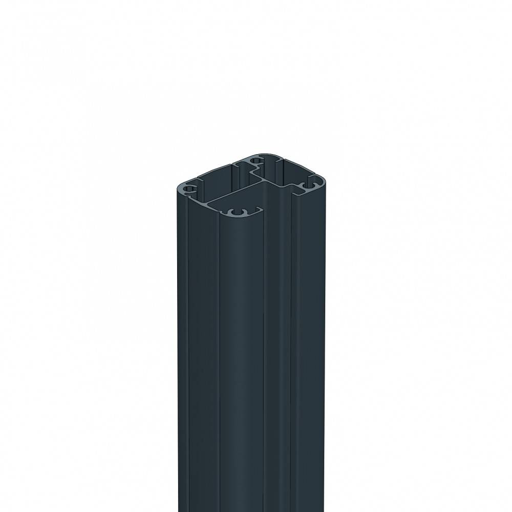Composite Premium - Poteau aluminium à visser gris pour clôture, l.5 x H.95 cm COMPOSITE PREMIUM