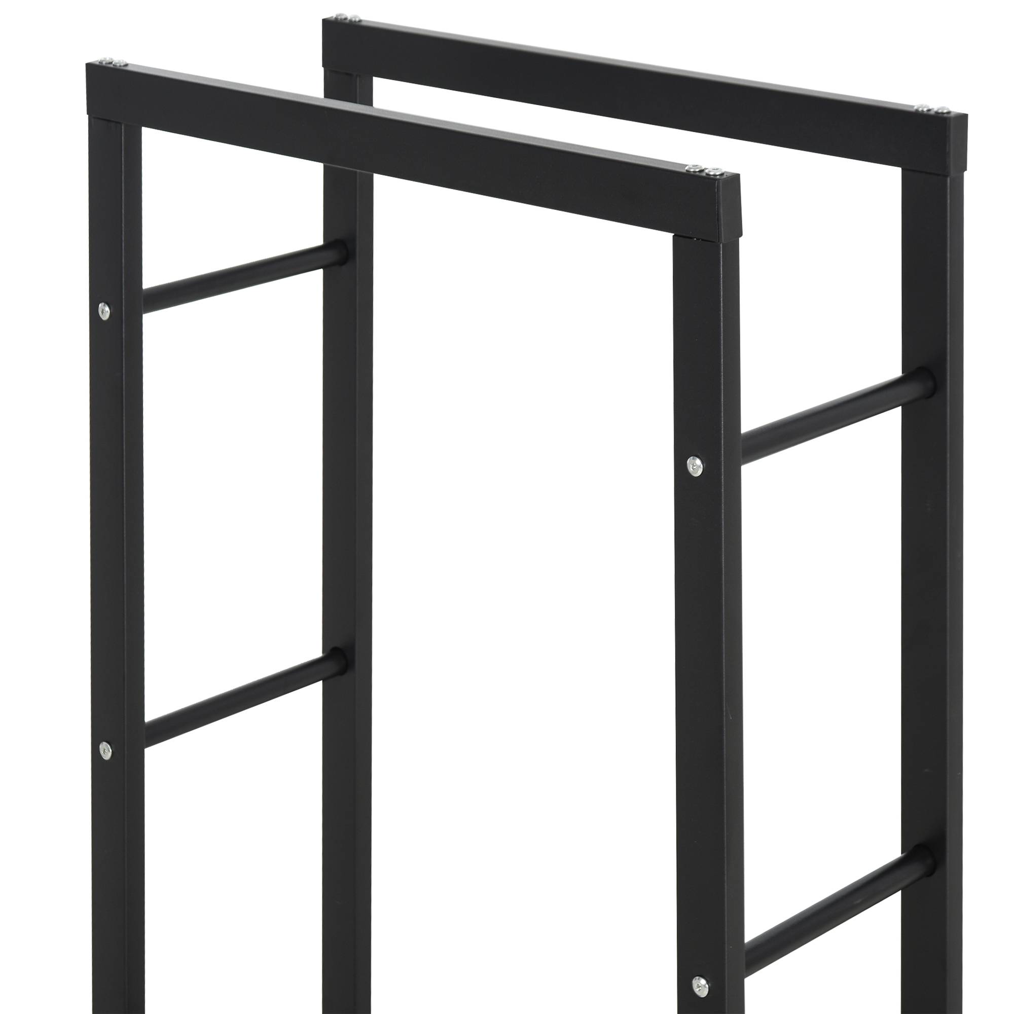 ComfortXL - Porte-bûches métal noir 60 x 25 x 150 cm intérieur extérieur charge 100 kg - ComfortXL Outdoor Living - Image 10