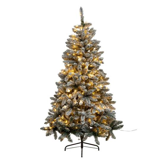 Fééric Lights & Christmas - Sapin de Noël artificiel Snow Lord floqué lumineux 240 cm - Feeric Lights & Christmas - Image 1
