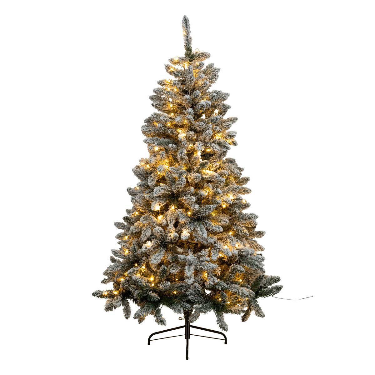 Fééric Lights & Christmas - Sapin de Noël artificiel Snow Lord floqué lumineux 240 cm - Feeric Lights & Christmas - Image 1