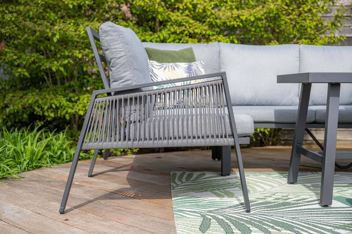 Garden Impressions - Ensemble salon de jardin Andrea - table haute - 5 places - gris clair - Image 4