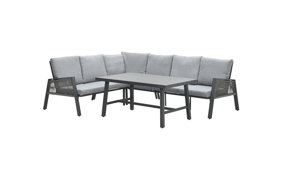 Garden Impressions - Ensemble salon de jardin Andrea - table haute - 5 places - gris clair - Image 1