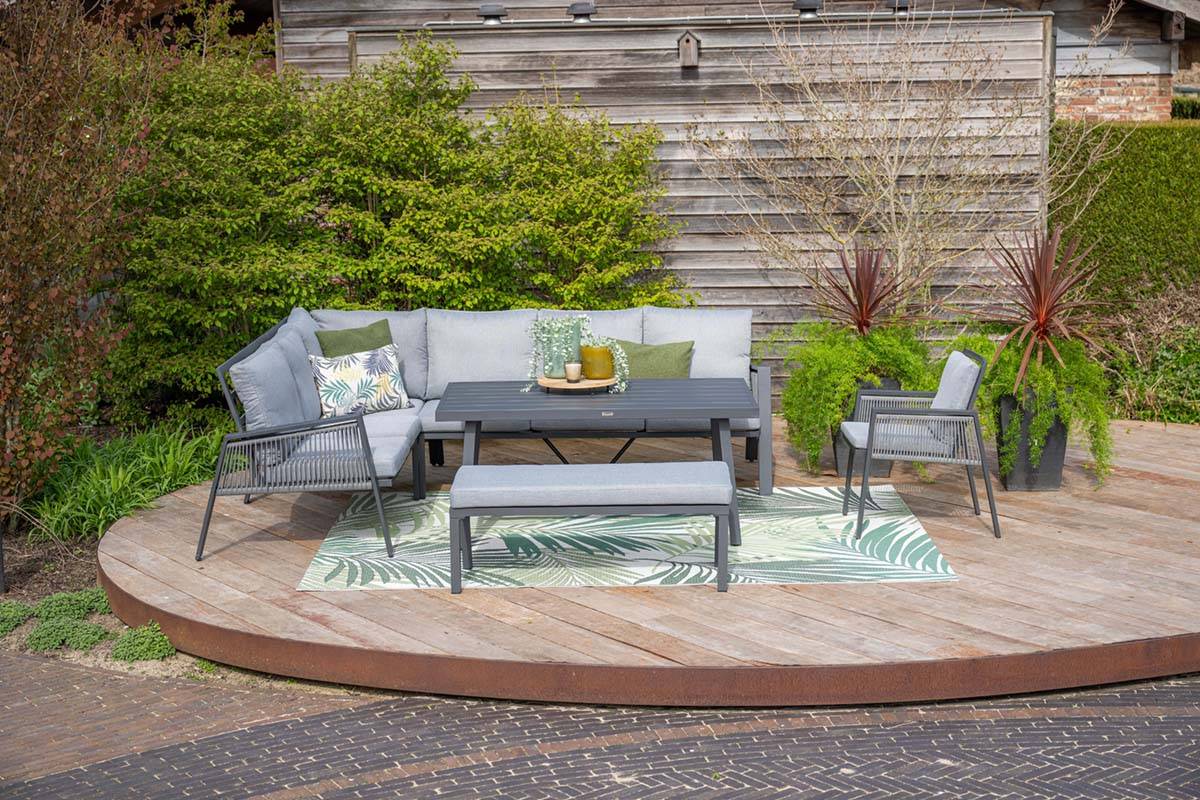 Garden Impressions - Ensemble salon de jardin Andrea - table haute - 5 places - gris clair - Image 7