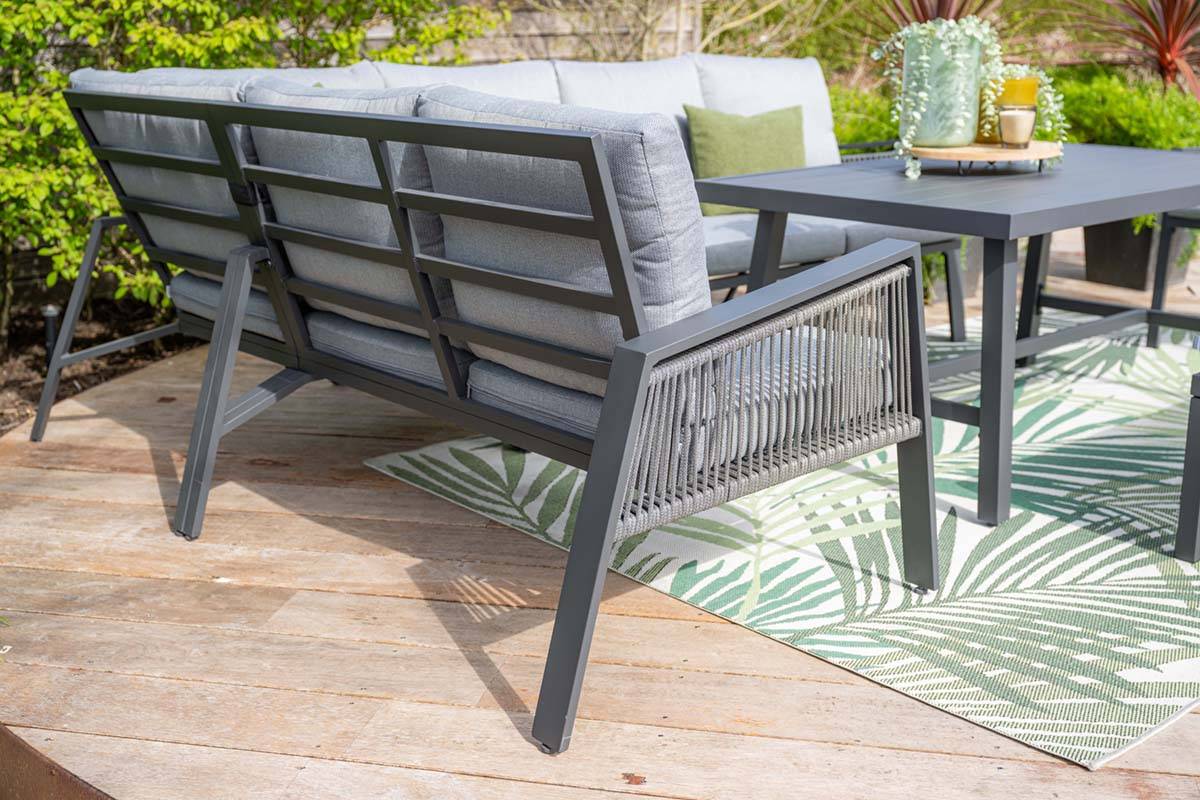 Garden Impressions - Ensemble salon de jardin Andrea - table haute - 5 places - gris clair - Image 3
