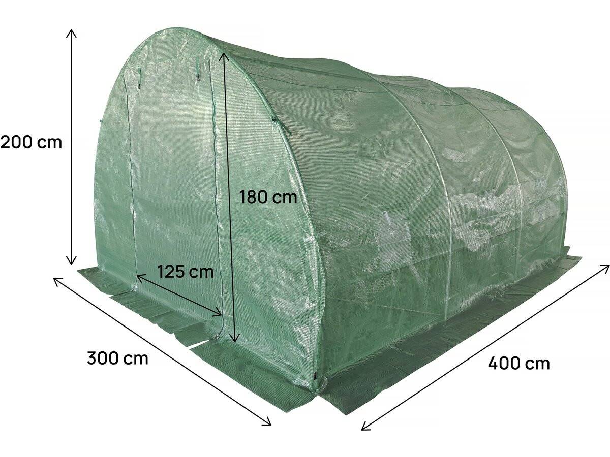 Serre Tunelle De Jardin 4 X 3 M "lys" - 12 M² - 140g - Vert -habitat Et Jardin - Image 4