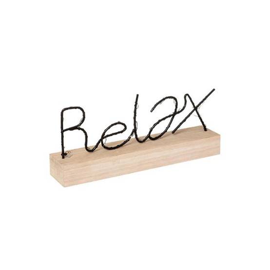 Décoration Lumineuse Led "Relax" 28cm Noir - Image 1