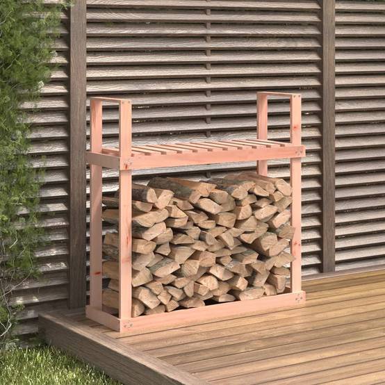 Range-bûches Extérieur Bois de Douglas Massif Durable et Robuste 110x35x109cm - ComfortXL Outdoor Living - Image 1