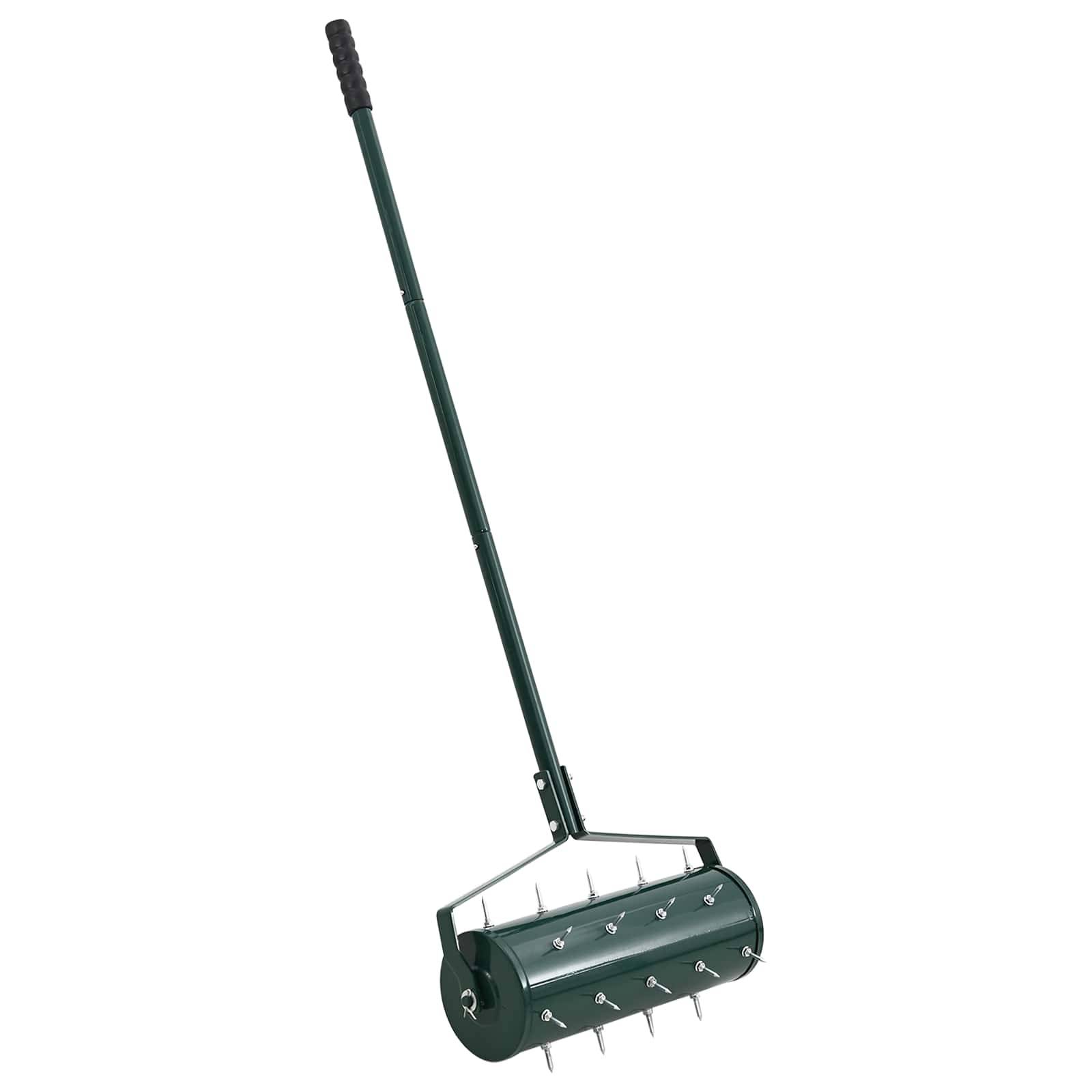 Vidaxl - Roller à gazon tiré avec des pinces aérateur Vert 128 x 38 cm vidaXL 42032345 - Image 2
