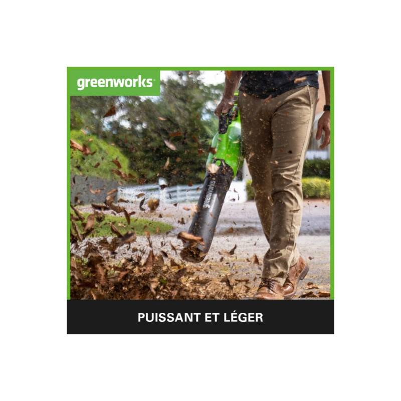 Greenworks - Souffleur 40V Brushless GREENWORKS - Sans batterie ni chargeur - GD40ABII - Image 2