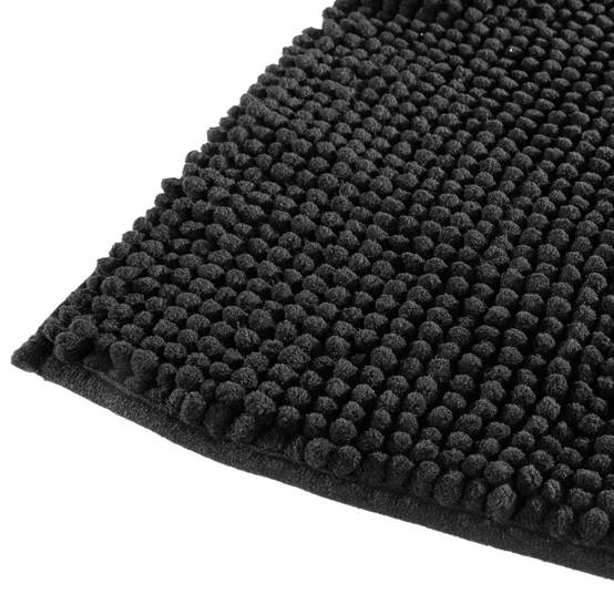 Tapis de Salle de Bain "Chenille" 50x80cm Noir - Image 2