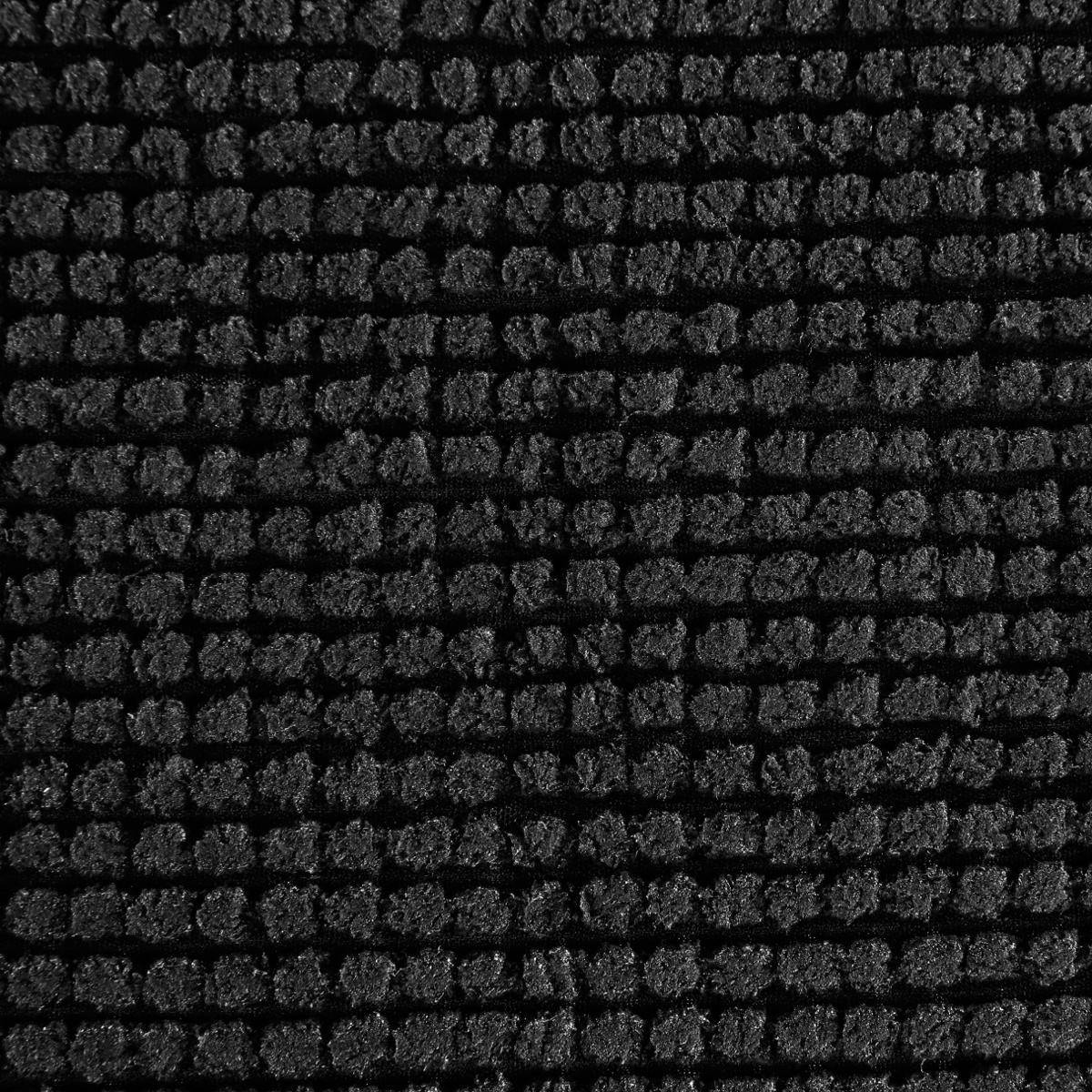 Tapis de Salle de Bain "Chenille" 50x80cm Noir - Image 3