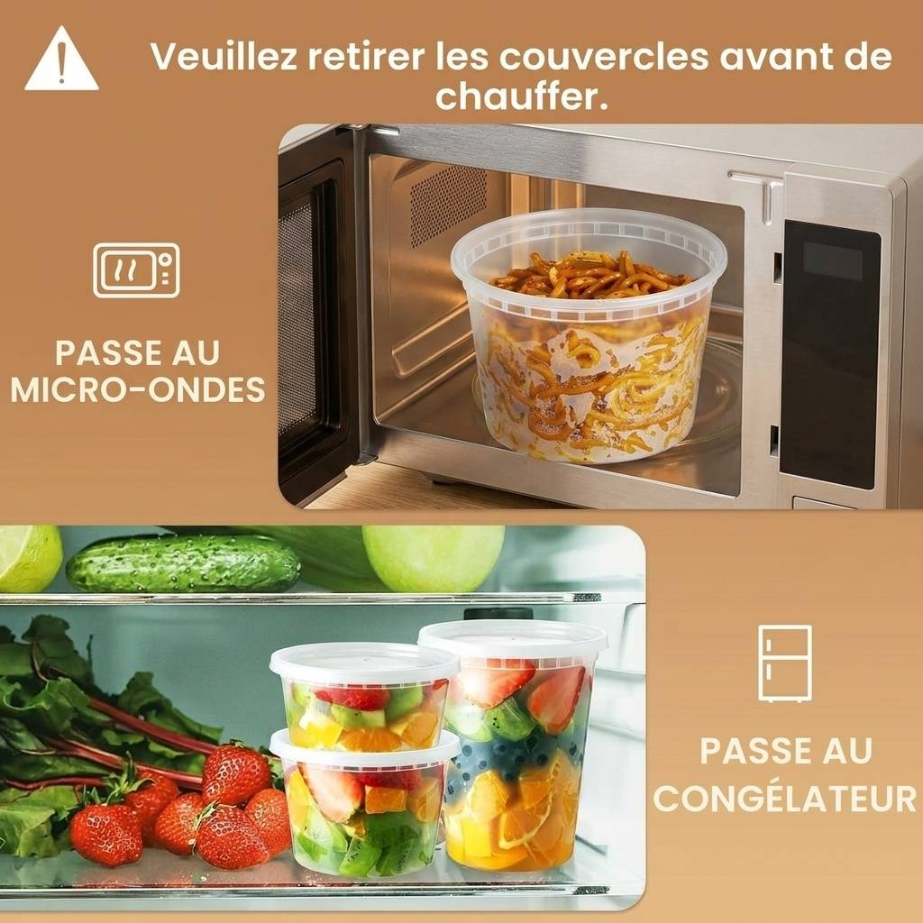 24 contenants 720 ml, couvercles hermétiques - Image 6