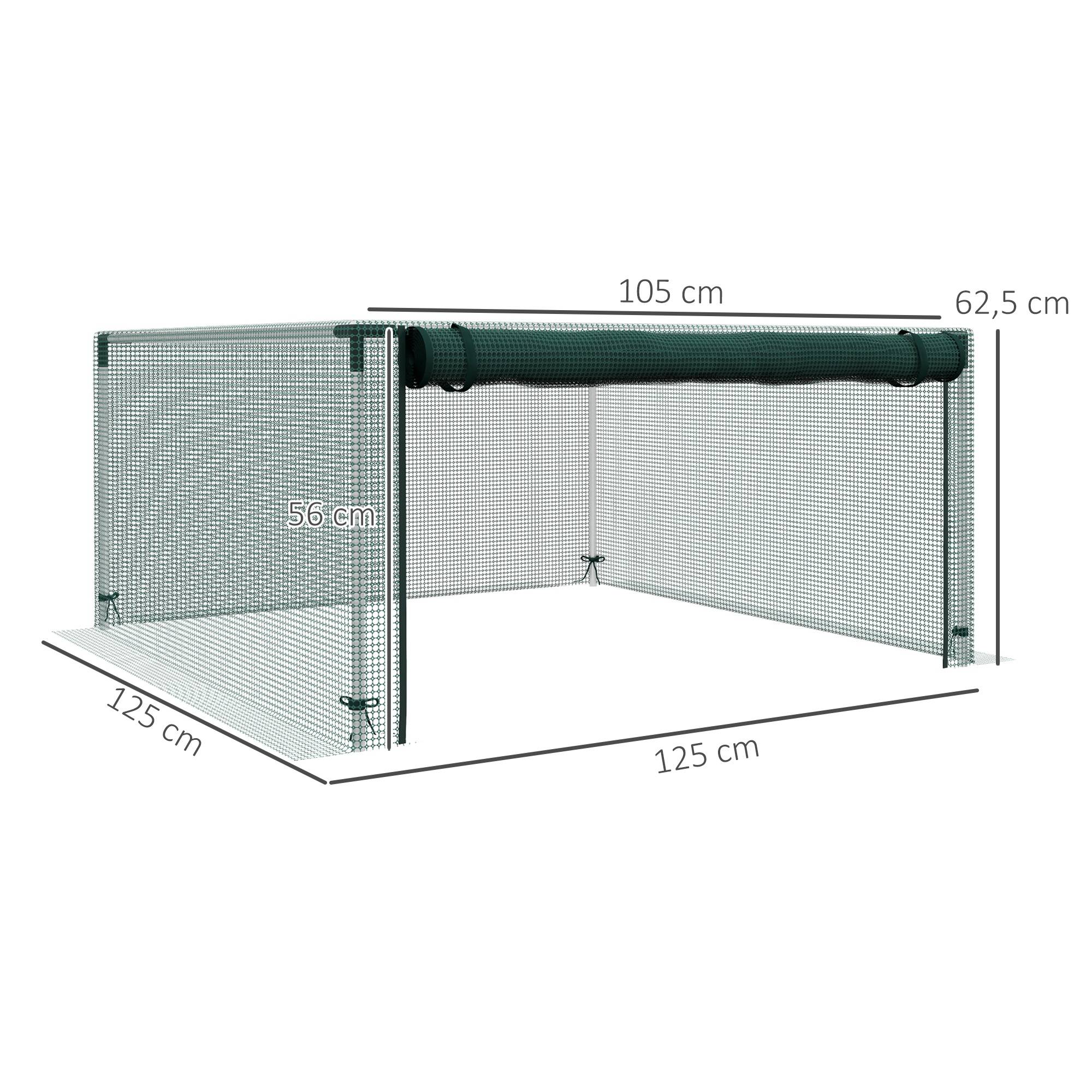 Filet de protection potager acier vert et argent 125 x 125 x 62.5 cm - PANGIVO - Image 5